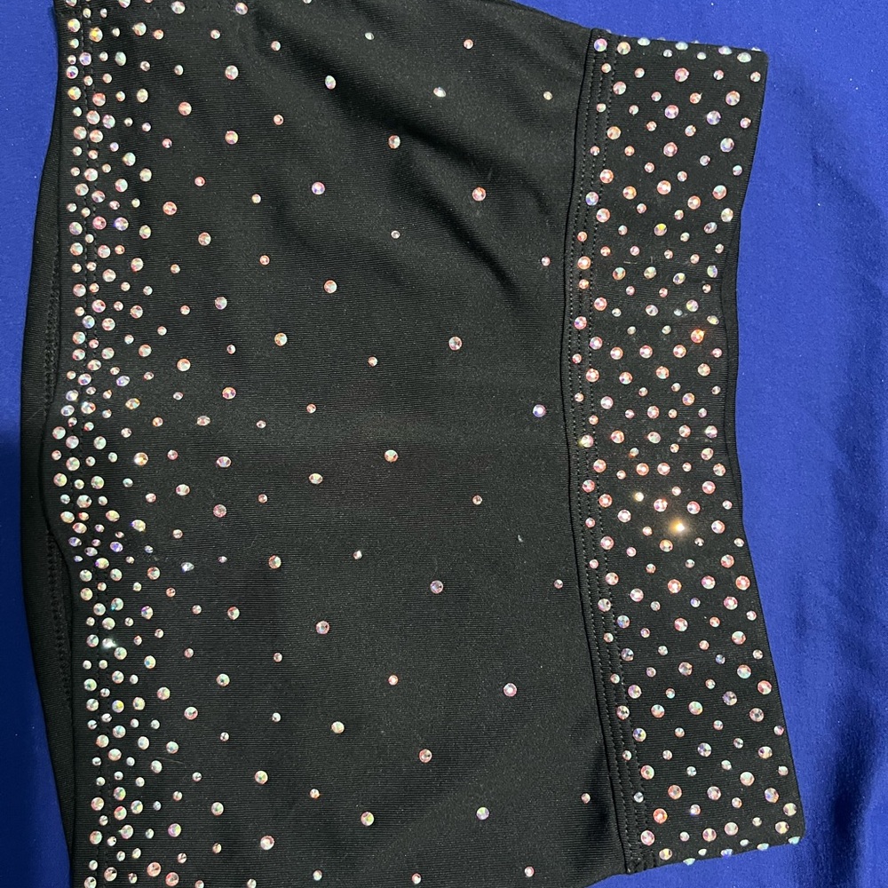 YM cheer black skirt blinged super cute